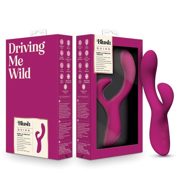 Blush Quinn Rabbit Vibrator Burgundy - Image 2