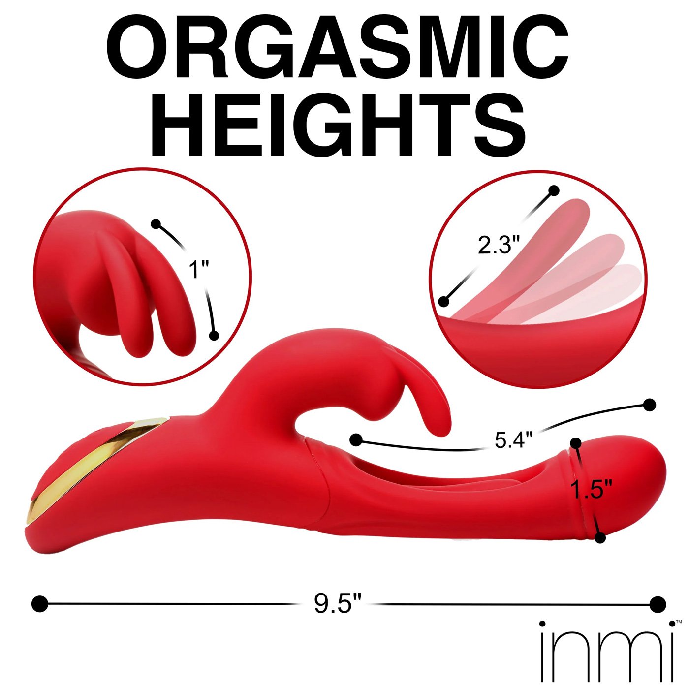 Rabbit Flick Flicking Silicone Rabbit Vibrator - Red - Image 5
