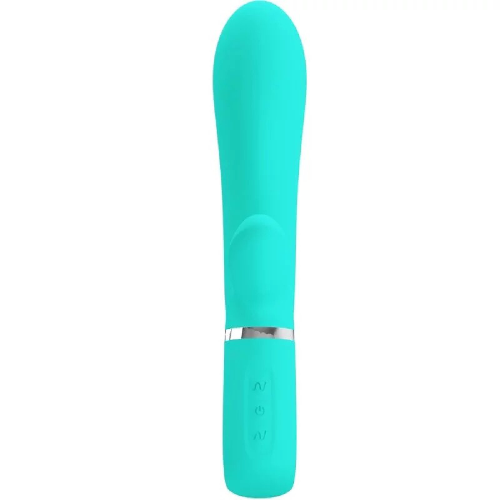 Thomas Super Soft Silicone Rabbit Vibrator - Turquoise - Image 6