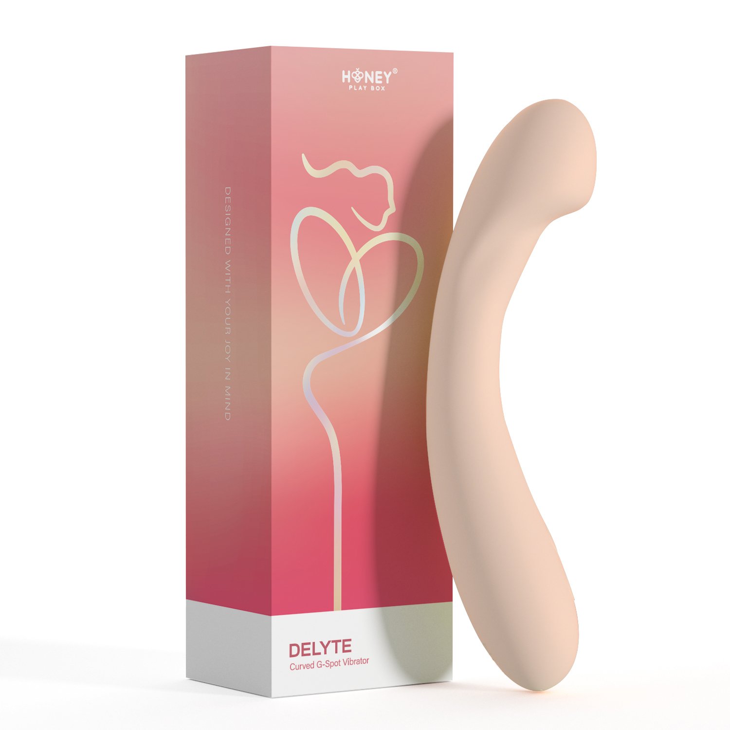 Delyte - Curved G-Spot Vibrator - Flesh - Image 2