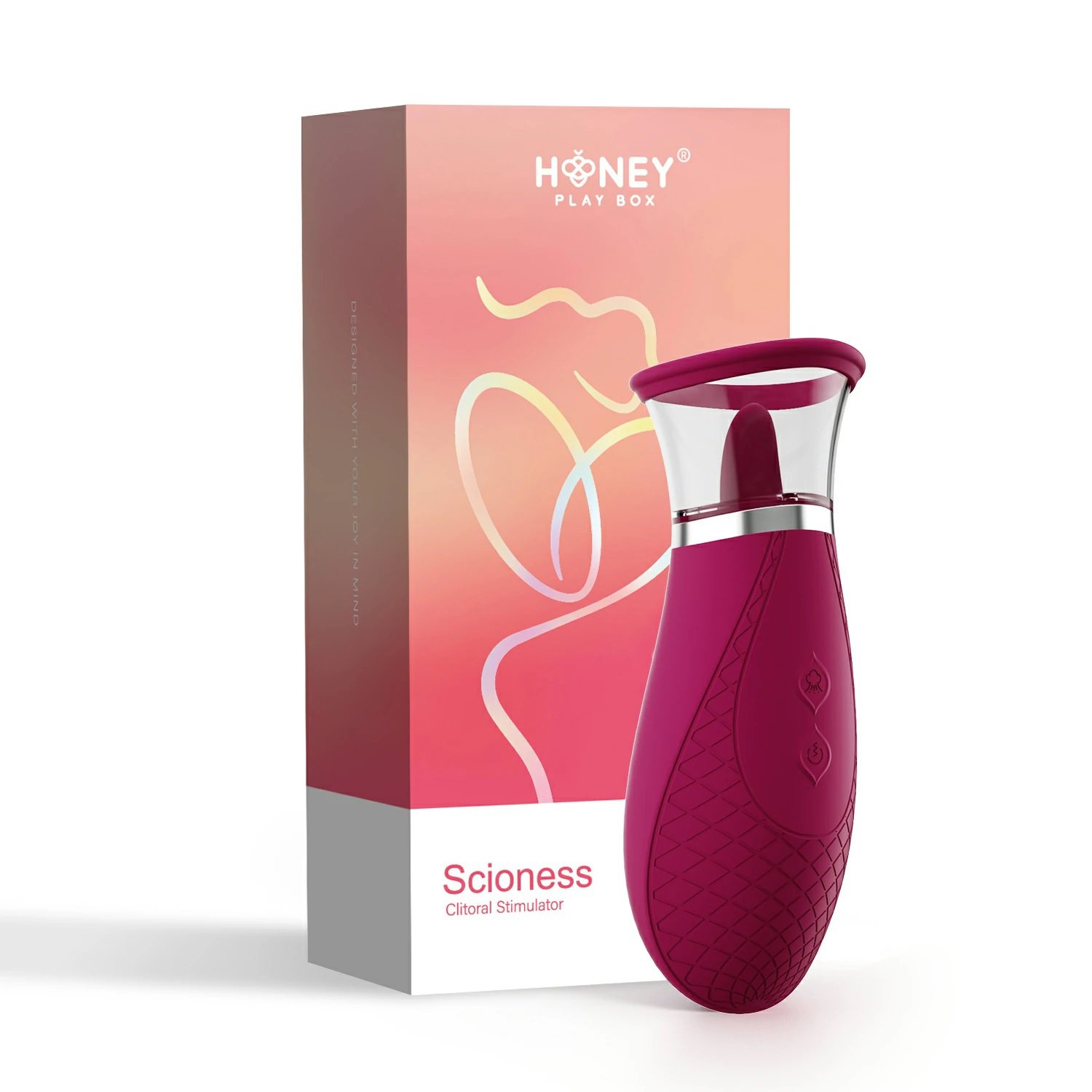 Scioness - Sucking and Licking Clitoral Stimulator - Wine Purple - Image 2